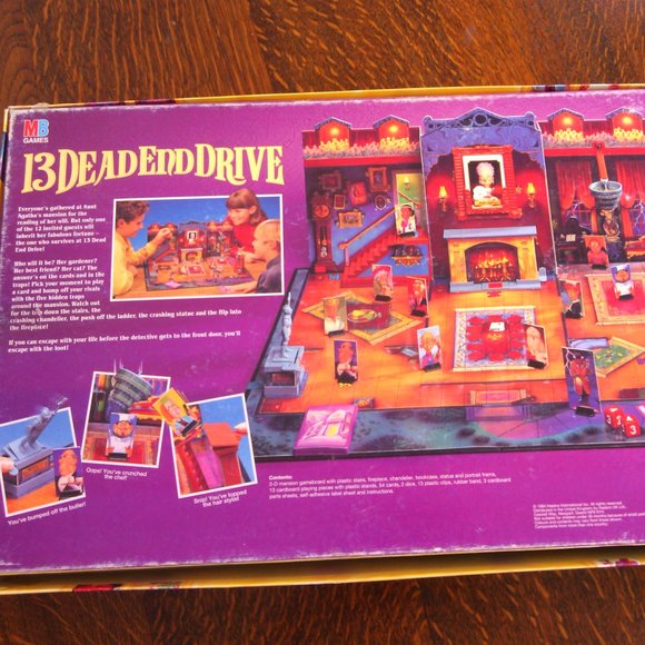 13 Dead End Drive murder-themed board game Milton Bradley 1993 Games Vintage Fun - Picture 3 of 16